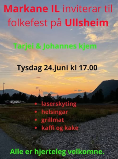 Folkefest på Ullsheim -Tarjei og Johannes kjem!